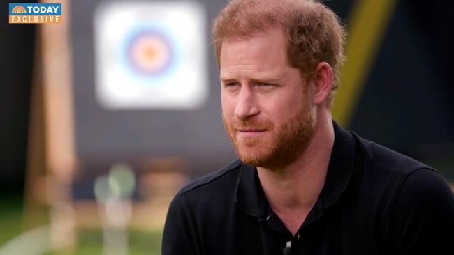 Prince Harry is interviewed by Today host Hoda Kotb. Picture: Supplied