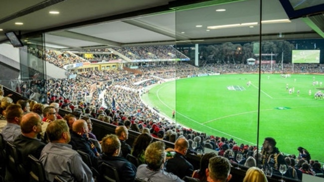 The view from the Premiership Suite at Adelaide Oval.