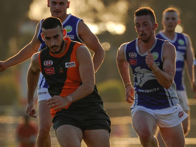 James Mifsud hunts the footy for Keilor Park on Good Friday. Picture: Jamie Morey