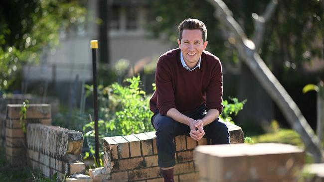 Max Chandler-Mather at his rented home in Woolloongabba, Brisbane. Picture: Lyndon Mechielsen