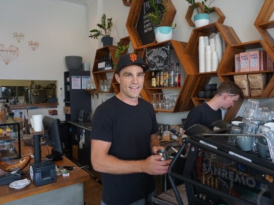 Leigh Fisher, the former St Kilda player and AFL unpire who owns Cornerstone and Co Cafe in Hampton. Picture: Supplied