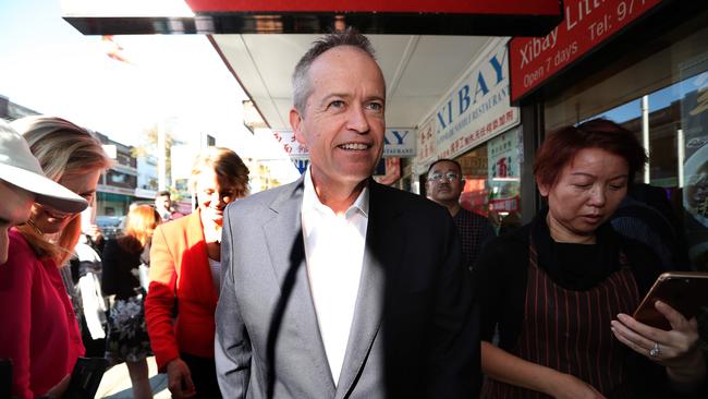 Opposition Leader Bill Shorten pictured in Sydney this morning. Picture: Kym Smith