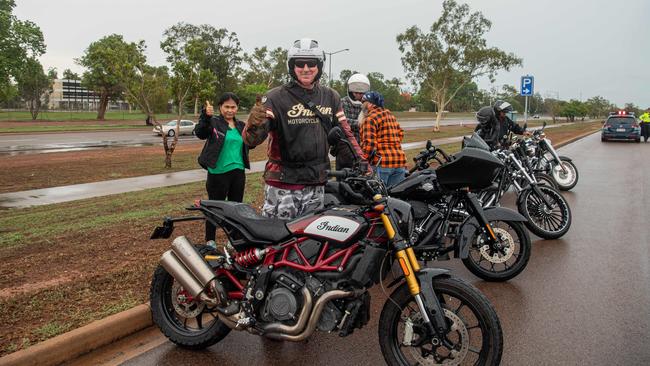 Darwin's motorbike community at the NT Motorcycle Centre to raise money and awareness for the Salvation Army's annual Christmas Toy Ride. Picture: Pema Tamang Pakhrin