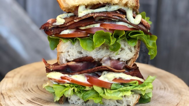 BLT sourdough sandwich from The Paddock Bakery in Burleigh Heads.