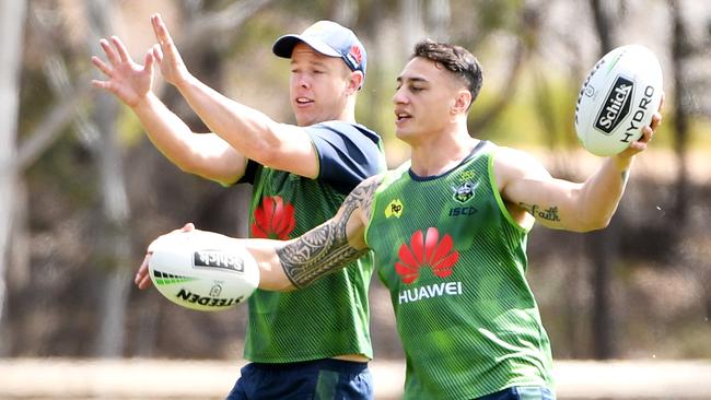 Charnze Nicoll-Klokstad (right) is a Canberra cult hero.