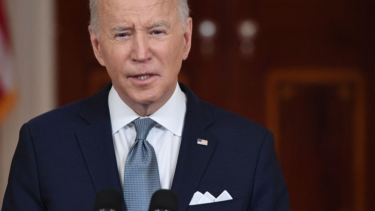 US President Joe Biden has slammed Russia’s invasion. Picture: AFP