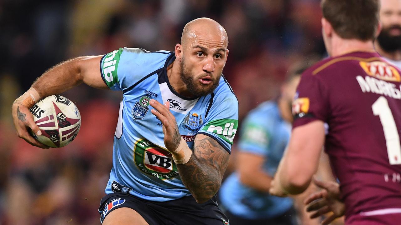 Blake Ferguson of the NSW Blues during Game 1 of the State of Origin in 2017