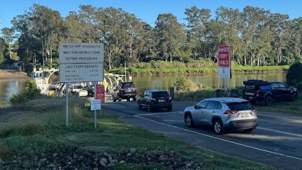 A man died after his car plunged into the Brisbane River in Brisbane's southwest. Picture: Andreas Nicola