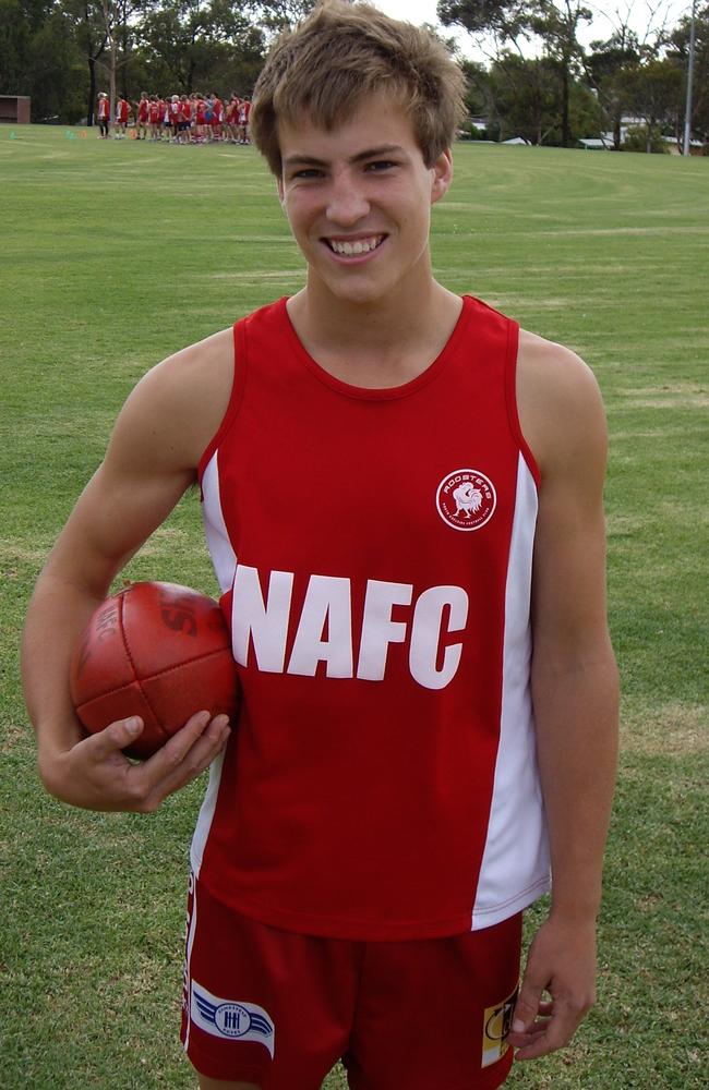 Jack Viney at North Adelaide under-18s training in 2009.