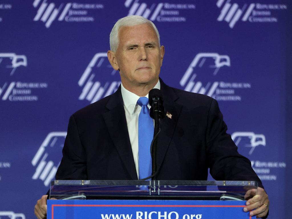 Former VP Michael Pence has announced he is suspending his 2024 presidential campaign. Picture: Ethan Miller/Getty Images/AFP