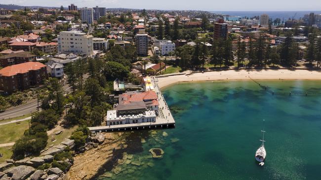 The demolition of the former Sea Life Aquarium building at Manly Cove to create more open public space (centre) is one of the major redevelopment projects set to transform the look of the northern beaches. Picture: NSW Government