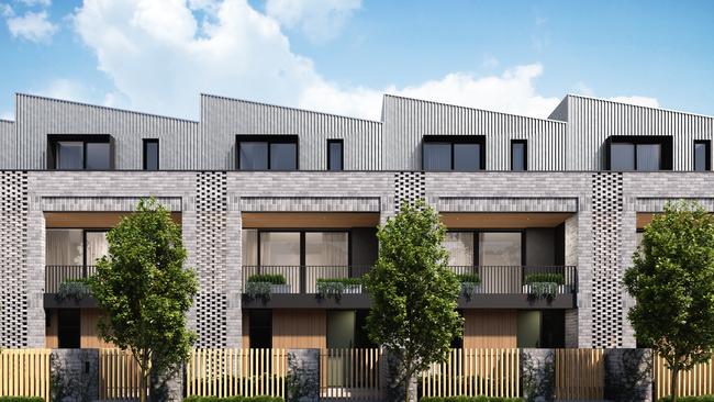 Artist's impression of Amulet Property Otto Townhomes development at Stepney. Picture: Amulet Property