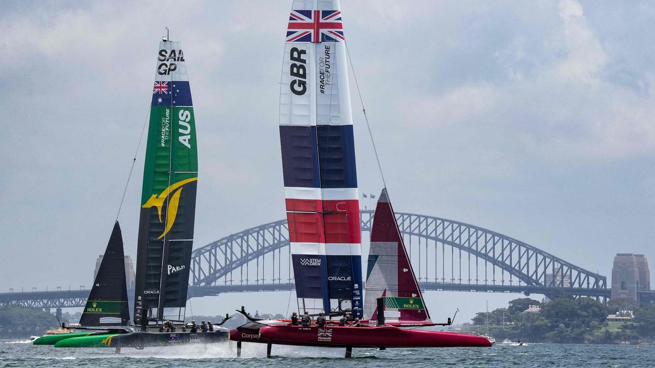 SailGP will return to Sydney Harbour in January. (Photo by Bob MARTIN / SAILGP / AFP)