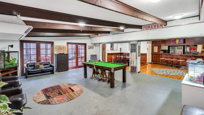 What would a Hells Angels clubhouse be without a pool table and bar? Picture: Supplied