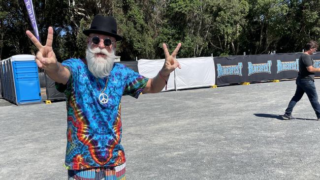 Andrew Lang (nicknamed Langy) at Bluesfest on April 8, 2023. Picture: Savannah Pocock