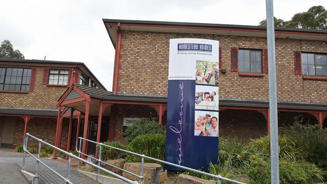 The Modbury office of Homestead Homes, owned by Bob Day, who resigned from the Senate after his collapsed. Pic: Tom Huntley