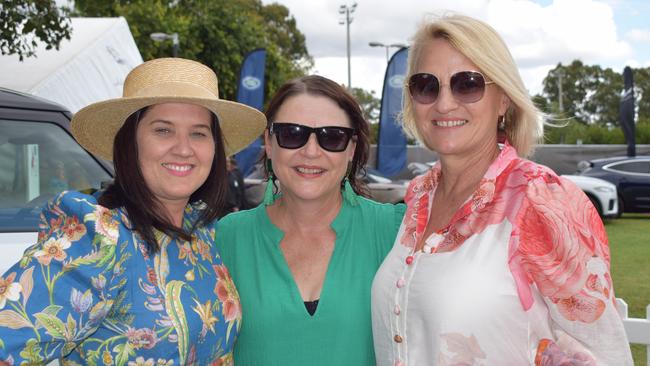 Mel, Deb and Leanne at the Rockhampton Jaguar Land Rover Pop-Up Polo on June 3, 2023. Picture: Aden Stokes