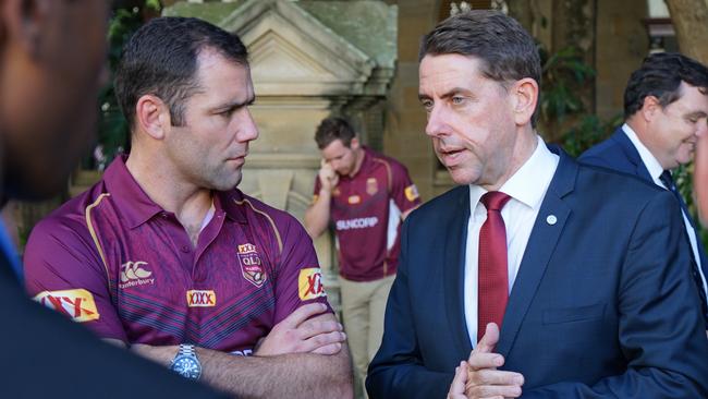 Cameron Smith and MP Cameron Dick.