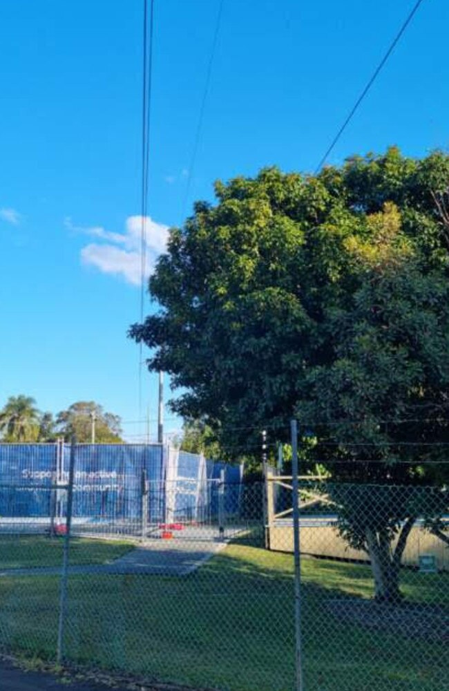 Power lines overhead at the Eagleby Aquatic Centre.