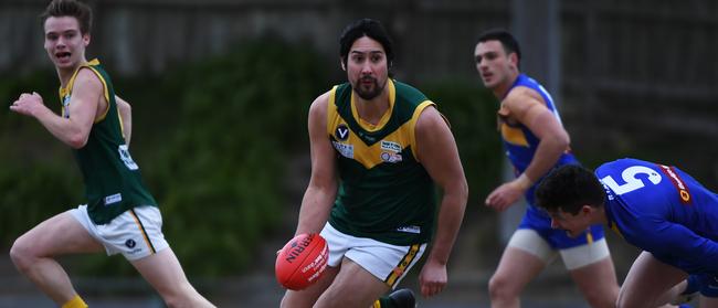 Eltham Collegians’ application to join the Northern Football League will be considered by clubs tonight. Picture: James Ross.