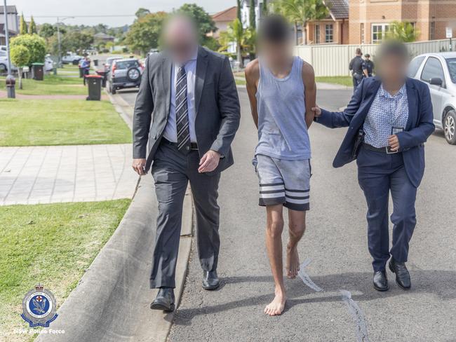 24/04/2024: A JCTT involving NSW, AFP and ASIO officers executed warrants and made arrests in Sydney. PIC: NSW Police Media