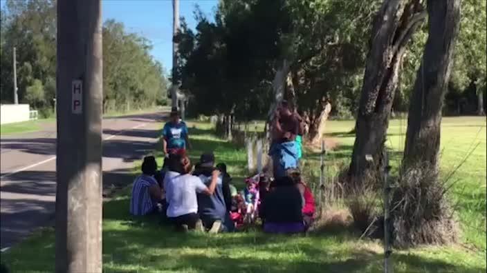 Family farewell their little girl