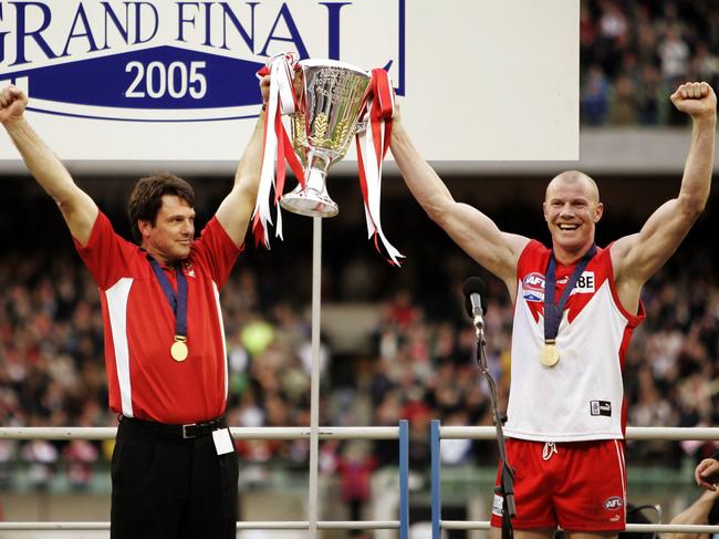 Nearly 20 years on from the Swans’ and Eagles’ classic grand finals, the two clubs are in vastly different positions on the field. Picture: Michael Dodge