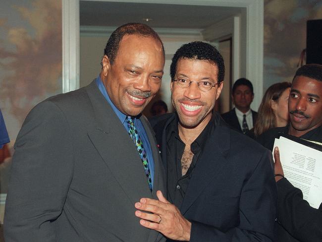 Quincy Jones with good friend Lionel Richie. Picture: AFP