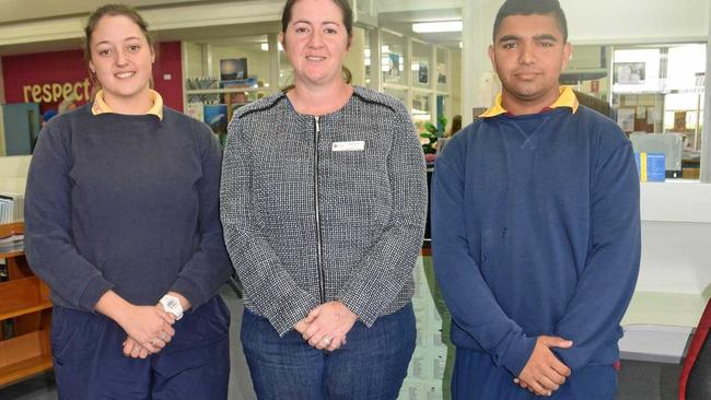 SKILLS: Arlie Sommerfeld, CCCI manager Robyn Haig, and Rishabh Chhabra. Picture: Brooke Duncan