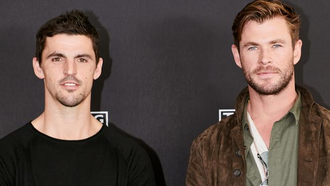 Scott Pendlebury with Chris Hemsworth.