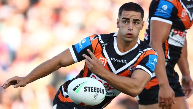 Wests Tigers rookie Tallyn Da Silva. Picture: NRL Images