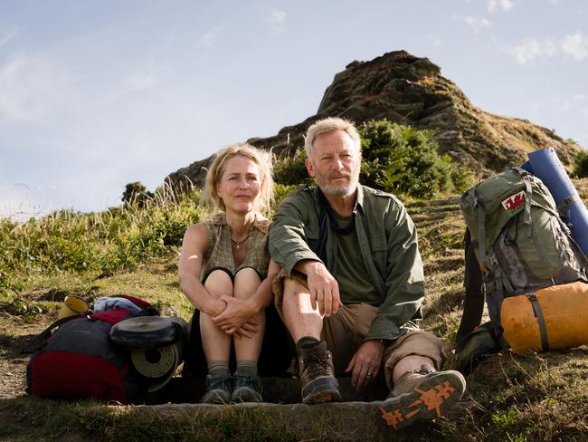 Gillian Anderson and Jason Isaacs in The Salt Path