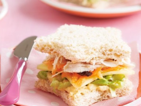 Chicken salad sandwich shapes.