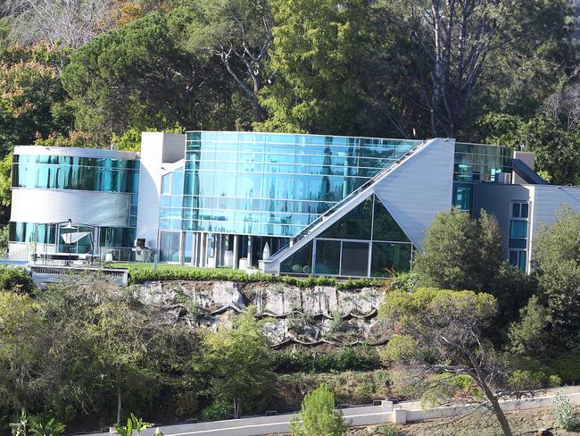 Justin Bieber’s Beverly Hills Glass House. Picture: Splash News