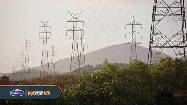 Powerlink Queensland’s high voltage transmission network was affected by Saturday’s power outage. Picture: Powerlink.