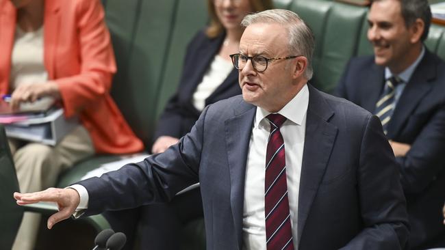 Prime Minister Anthony Albanese during Question Time at Parliament House in Canberra. Picture: NewsWire / Martin Ollman