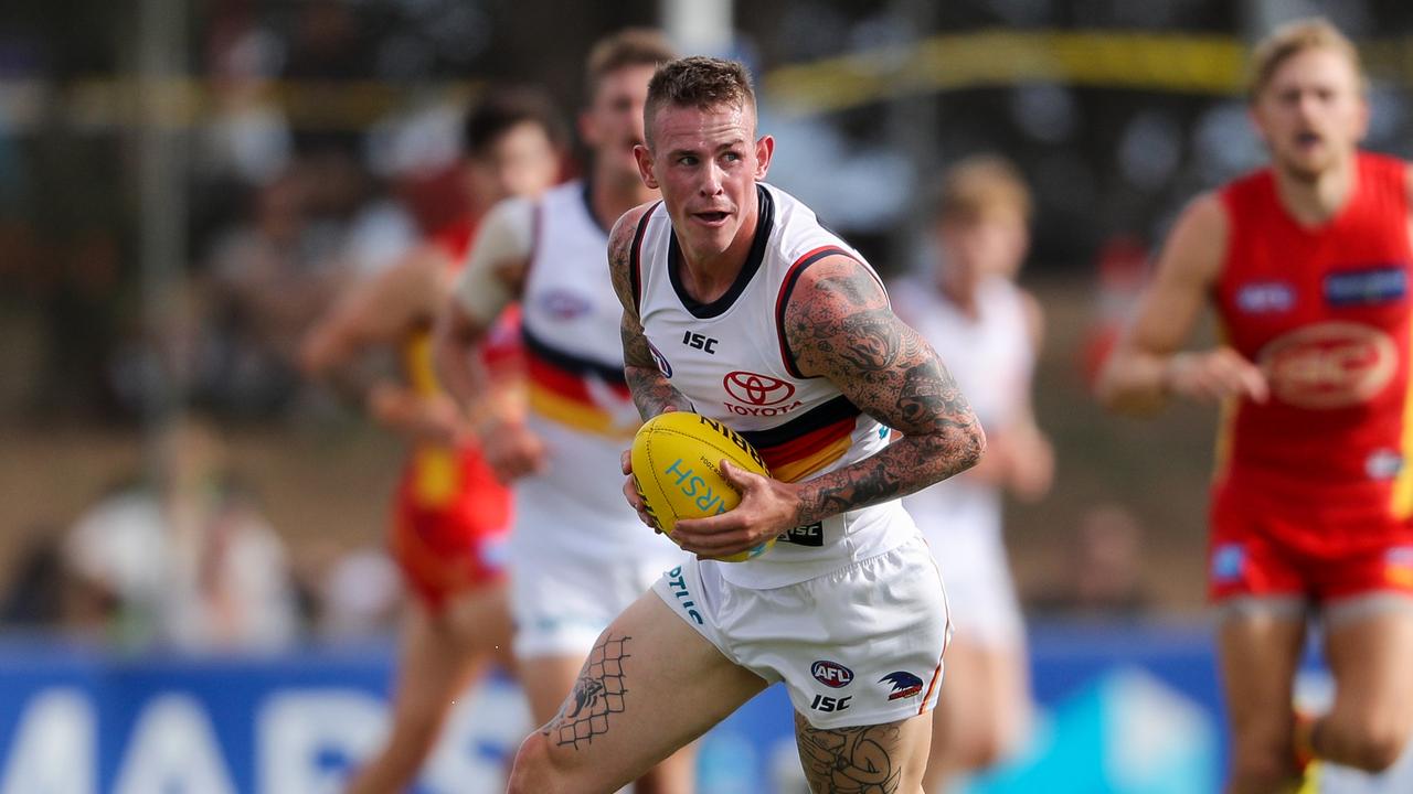 Ben Crocker in action during the 2020 Marsh Community Series against Gold Coast.