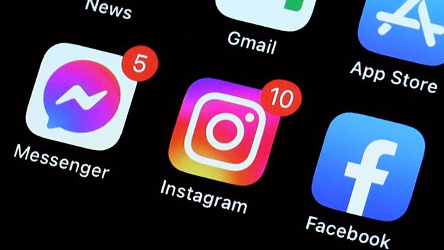 SYDNEY, AUSTRALIA - NewsWire Photos JANUARY 20, 2023: Editorial generic stock image of an iPhone with the popular apps: Instagram, Messenger and Facebook prominent on its home screen. Picture: NCA NewsWire / Nicholas Eagar