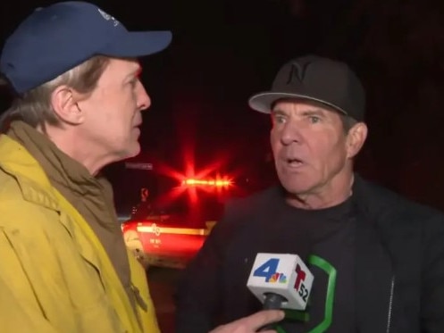 A US television reporter is facing backlash over his interview with Hollywood star Dennis Quaid. Picture: NBC