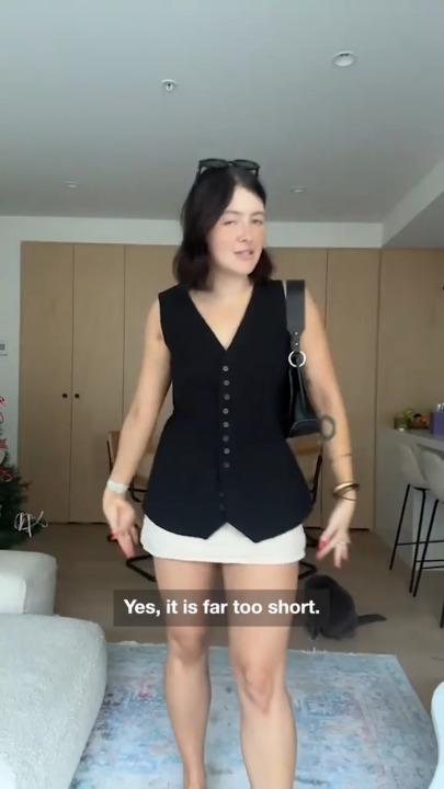 Office workers outfit dubbed 'too short'