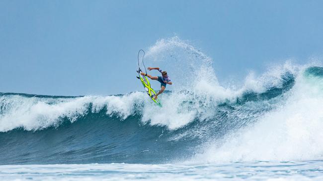 The 17-year-old took to the air in the final. Picture: Jersson Barboza