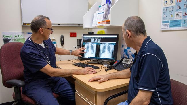 Silicosis sufferer Anthony Constantine, of Carindale, who underwent a whole lung lavage at The Prince Charles Hospital – the procedure was performed by Professor Dan Chambers. Supplied