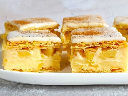 Sweet squares: Apple vanilla slice.