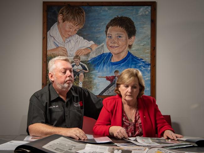 Bruce and Denise Morcombe at Daniel House in Palmwoods, Queensland, the main headquarters for the Daniel Morcombe Foundation. Picture: Brad Fleet/ National News Network