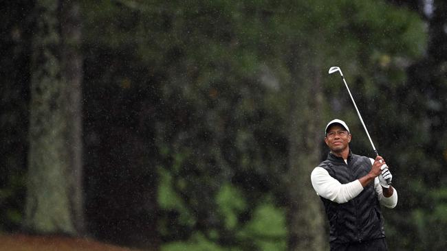 Tiger Woods created history by equaling a Masters record on Saturday. Picture AFP