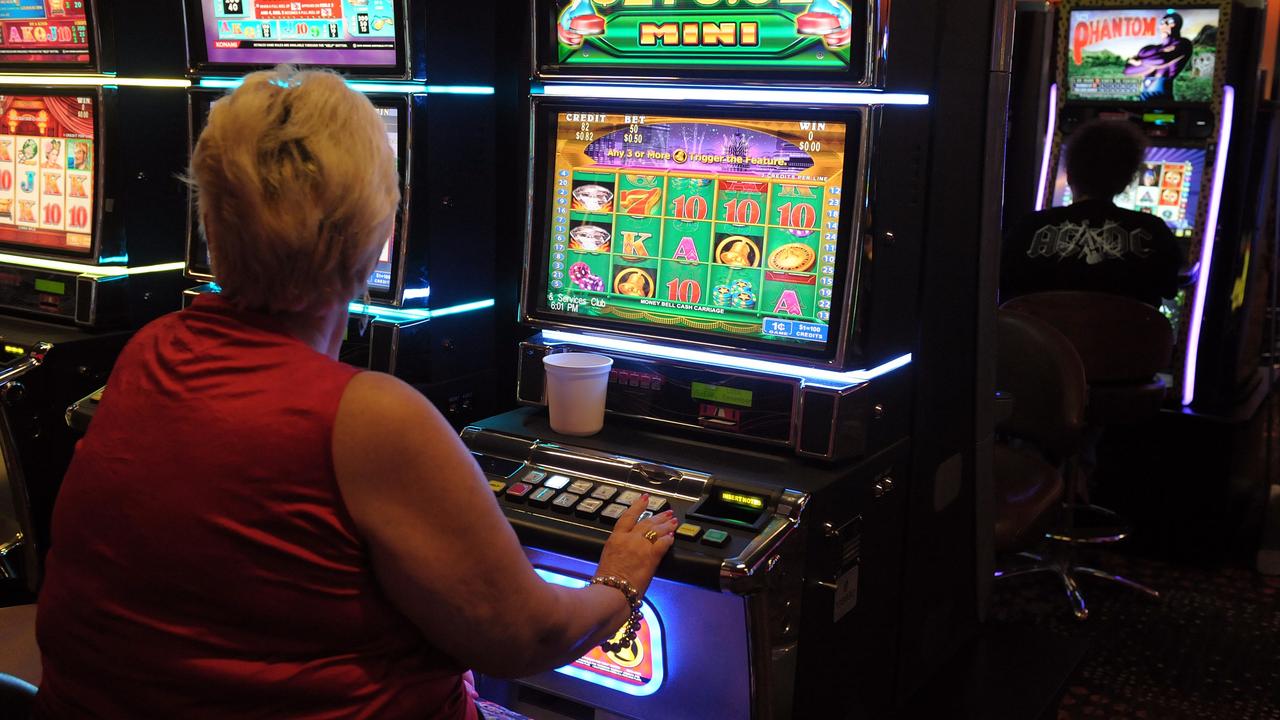 The woman was caught playing the pokies instead of being at home complying to curfew.