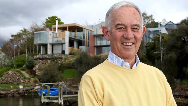 Greg Kay in front of his Battery Point house he is selling