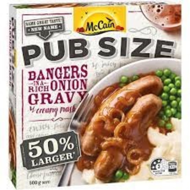 McCain Pub Size Bangers &amp; Mash is not one of the better frozen meal options.