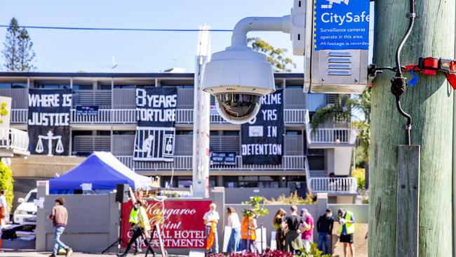 A refugee protest in Brisbane’s Kangaroo Point last month. Picture: Richard Walker