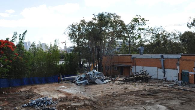 Demolition of the old ABC buildings at Toowong several years ago. The property has been significantly prepared in readiness for two or three residential towers. Picture: Patria Jannides